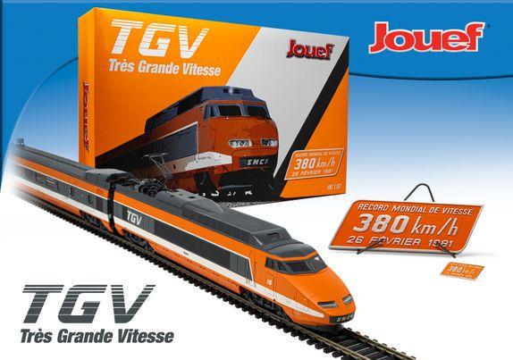 *PROMOS* - TGV 4 ELEMENTS TGV SUD EST + 3 VOITURES INTERMEDIAIRES RECORD DU MONDE 26 FEVRIER 1981 380KM/H SNCF