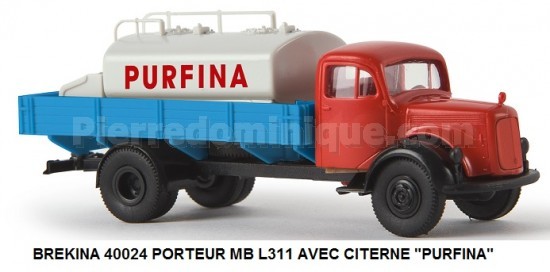 PORTEUR MB L311 AVEC CITERNE ''PURFINA''