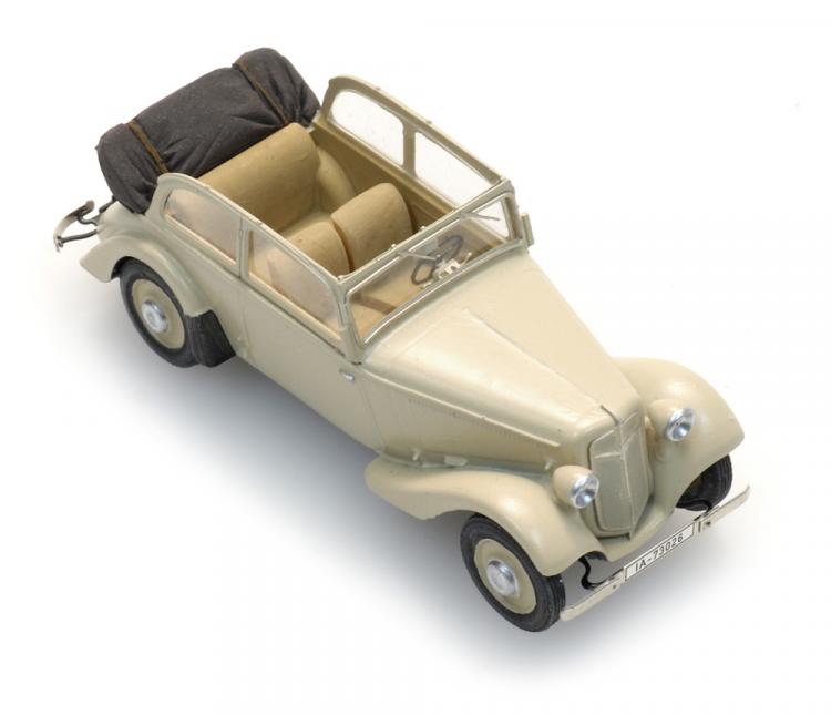 LIMOUSINE CABRIOLET OUVERT ADLER TRUMPF JUNIOR CREME BACHE NOIRE