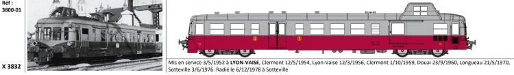 AUTORAIL PICASSO X 3832 DEPOT DE LYON VAISE SNCF - (A RESERVER)