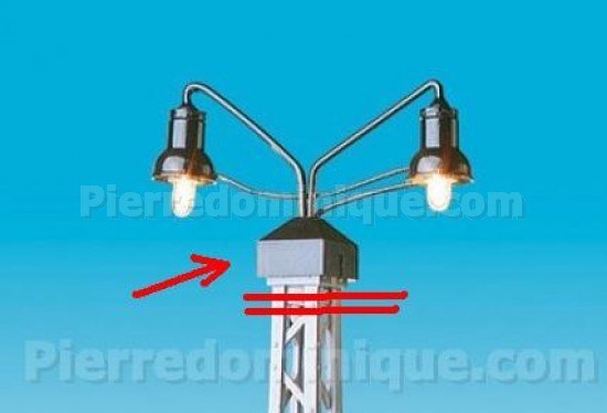HAUT DE LAMPADAIRE A MONTER SUR UN SUPPORT LONG