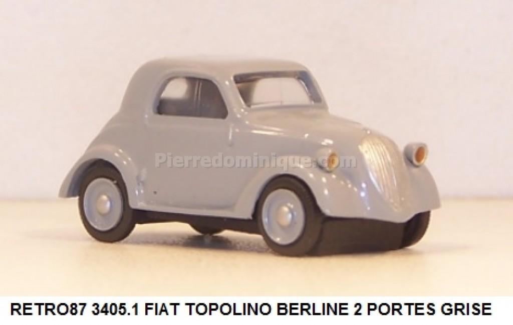 Mercury N°10 – Fiat 500 C Topolino Miniature 1/43 – Gris – Occasion