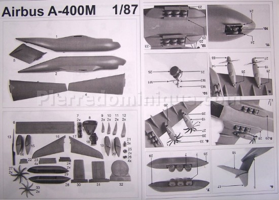 KIT PLASTIQUE ET RÉSINE AIRBUS A-400M ECHELLE HO 1/87