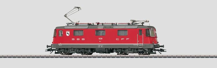 COFFRET LOCOMOTIVE ELECTRIQUE SERIE RE 4/4 II SBB DIGITAL MFX + VITRINE - EDITION 150 ANS MARKLIN