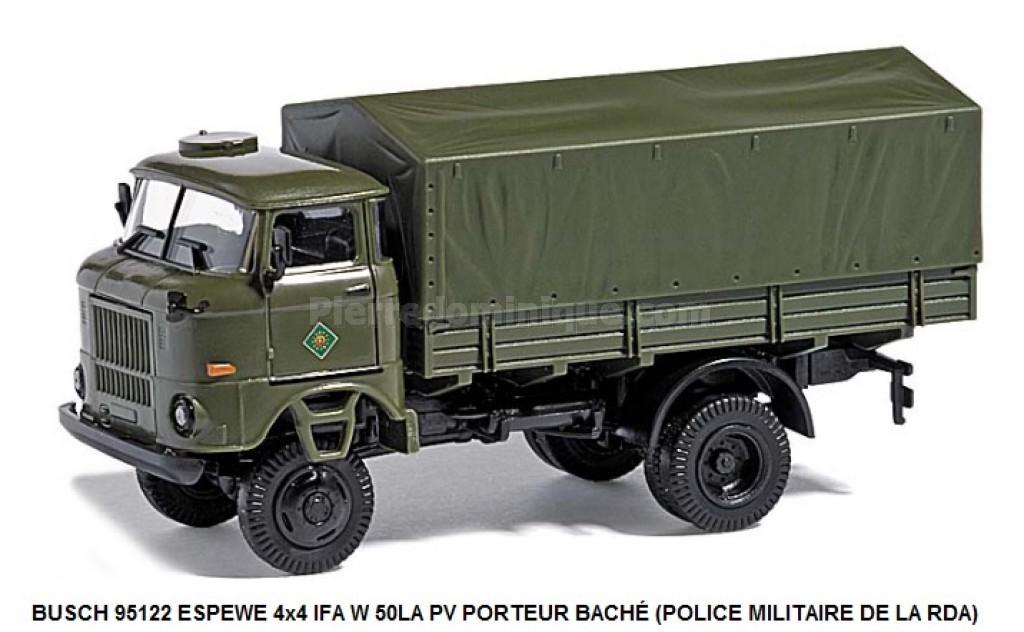 ESPEWE 4x4 IFA W 50LA PV PORTEUR BACHÉ  POLICE MILITAIRE DE LA Rda
