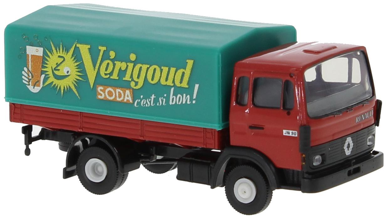 Camion CIJ France N°5/37 Renault ADTD Plateau Ridelles Rouge – Métal 16 Cm