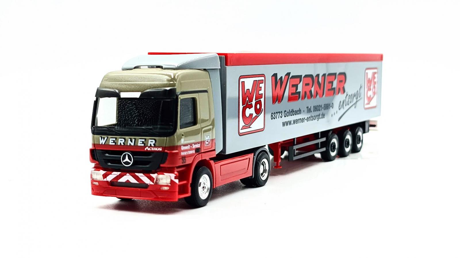 1:87 Herpa 121088 MB Actros Semi-remorque Transport MM - Maquette Routière Allemande Détaillée Pour Collectionneur