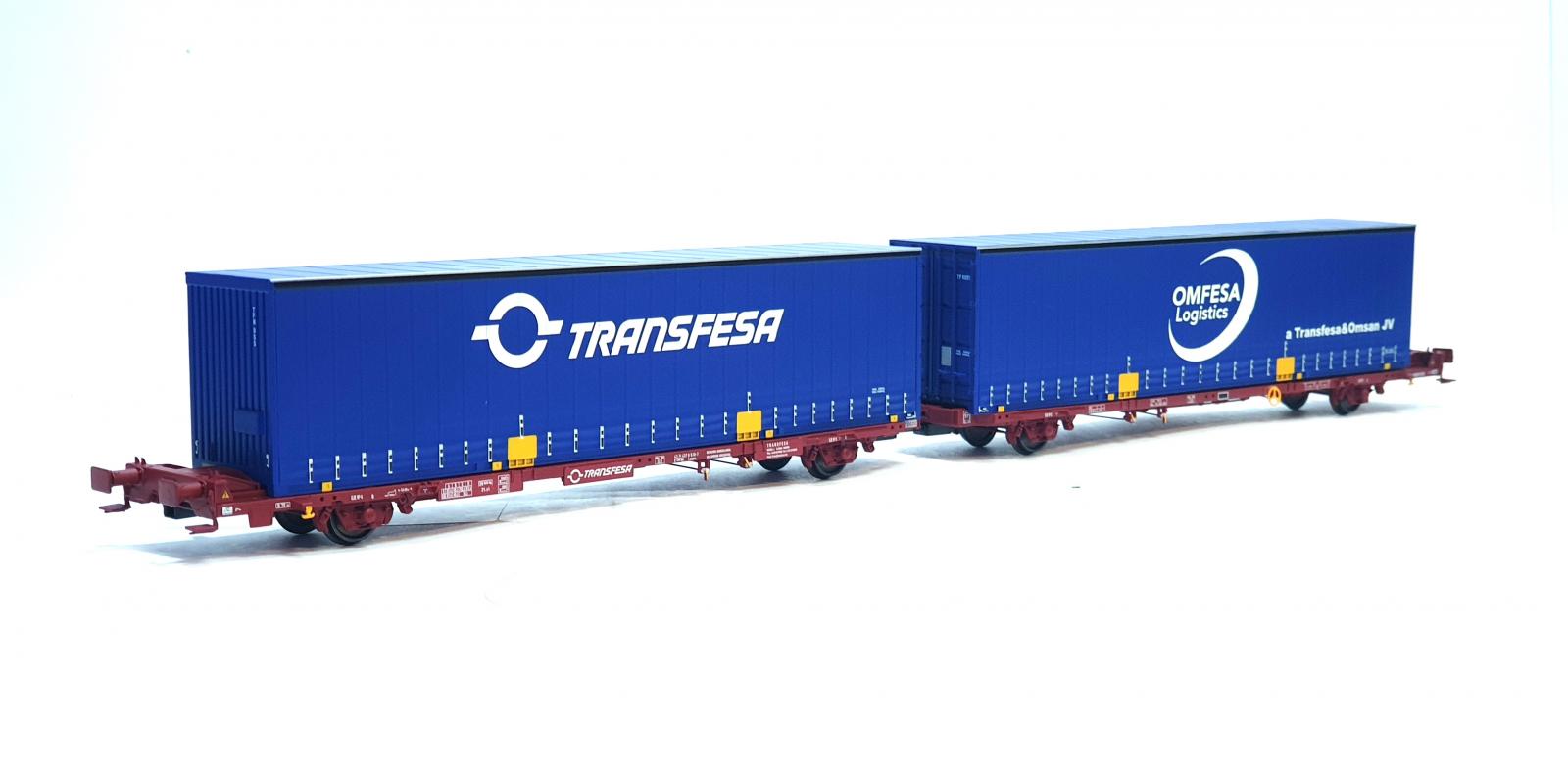 Vagón porta contendores MMC3 Renfe, con contenedor de 45 «MAERSK» - ELECTROTREN - HE6044 - Escala H0
