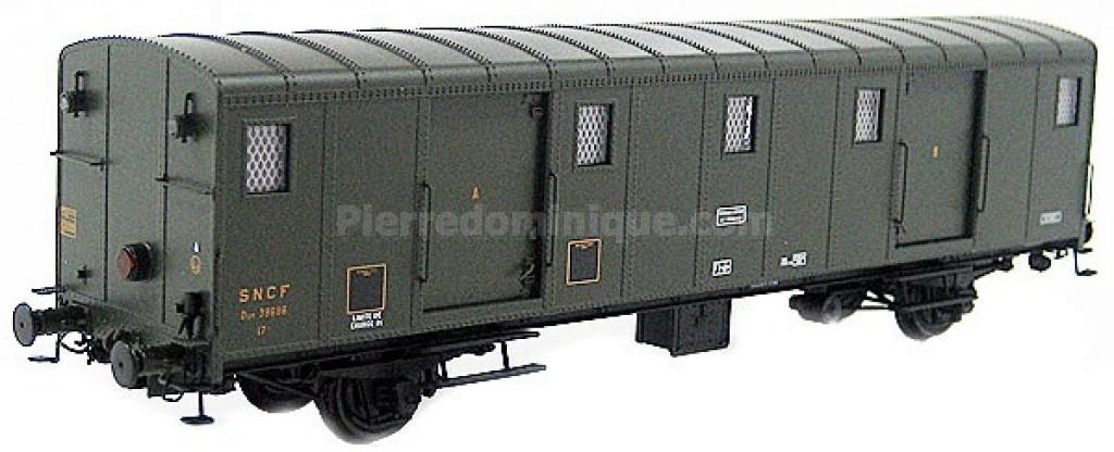Wagon REE VB-001 Fourgon OCEM 30 ép.III SNCF HO - Neuf Avec Feux