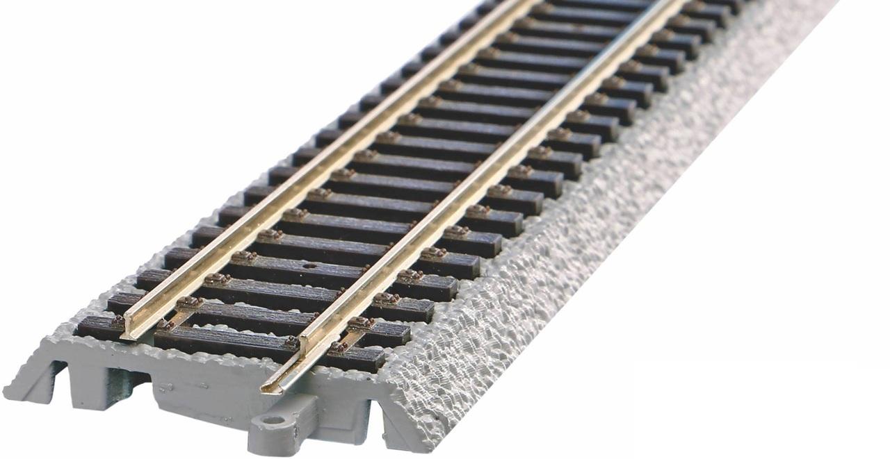 Lot De 8 Rails Droits Ballastés JOUEF échelle HO - Longueur 249 Mm - Réf. 465 - Vintage (années 50) - Occasion