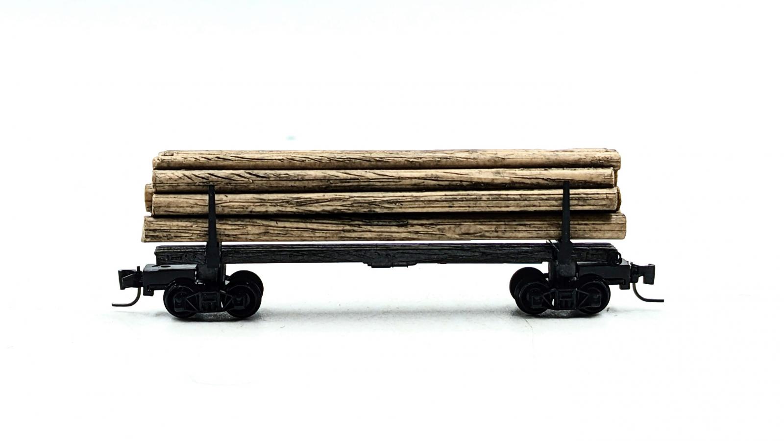 Lot de wagons longs en bois Fleischmann, 4 essieux, (4 wagons