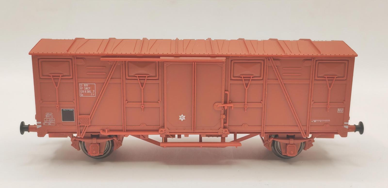 Wagon Couvert SNCF Gs4-01 Lenz - Échelle 1/45, époque 4, Neuf, Prêt à Rouler !