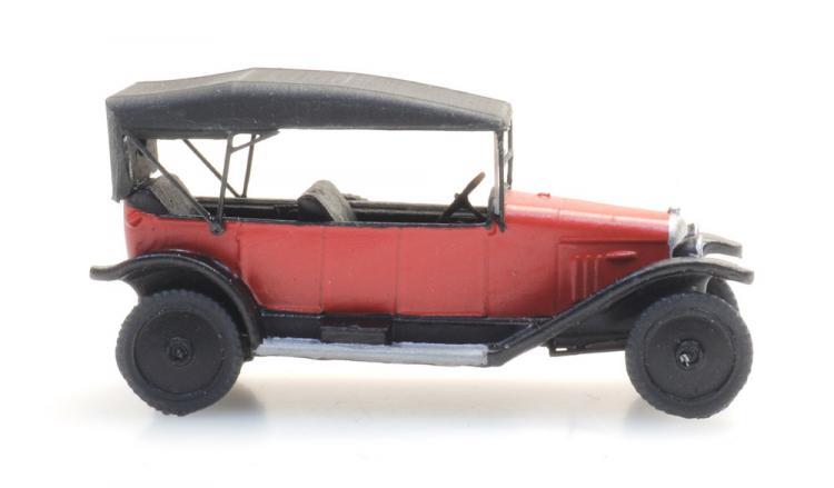 CITROEN TYPE A ROUGE CAPOTE FERME NOIRE