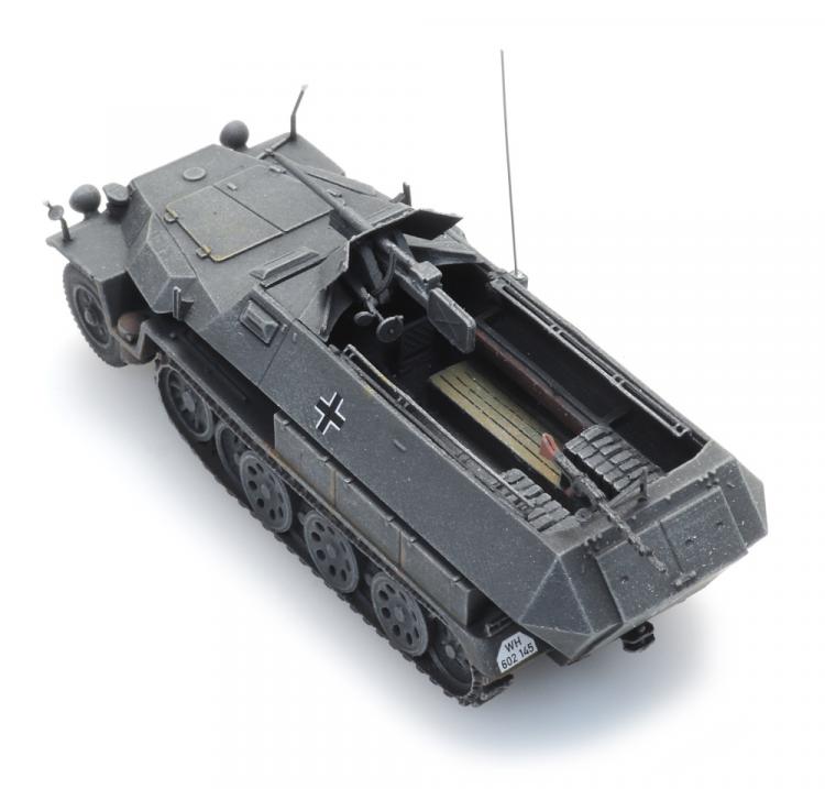 HALTRACK VEHICULE DE TRANSPORT DE TROUPE Sd.Kfz 251/10 AVEC CANON ANTI CHAR PaK36 DE 37MM GRIS WEHRMACTH