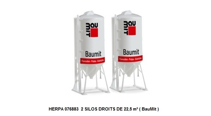 2 SILOS DROITS DE 22,5 m³ ( BauMit )
