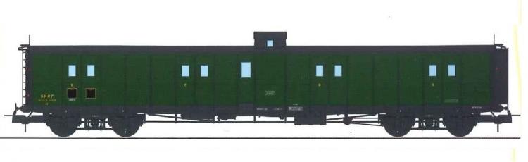 FOURGON A BOGIE ex-PLM N°24578 SNCF - SANS FEUX DE FIN DE CONVOI