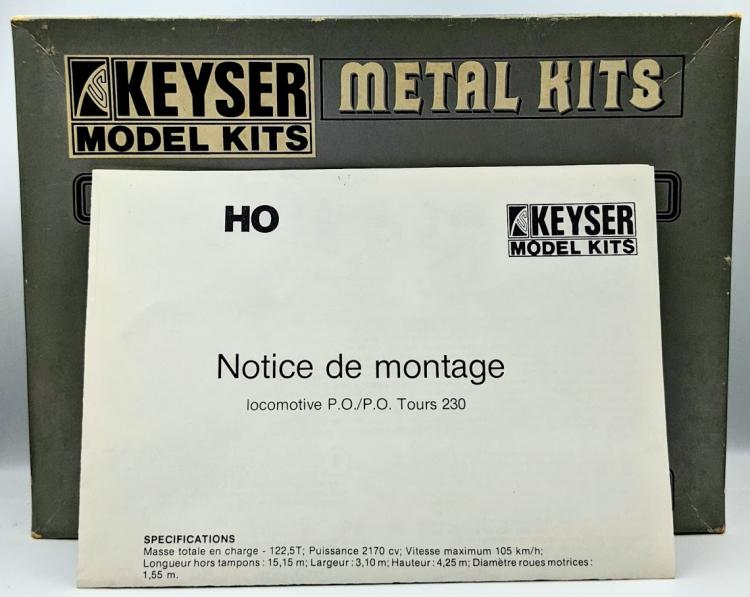 KIT MOTORISE A MONTER LOCOMOTIVE A VAPEUR 230 G DEPOT DE TOURS P.O