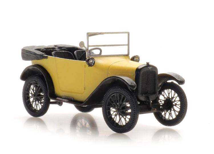 AUSTIN 7 JAUNE DEBACHE JAUNE ET NOIRE