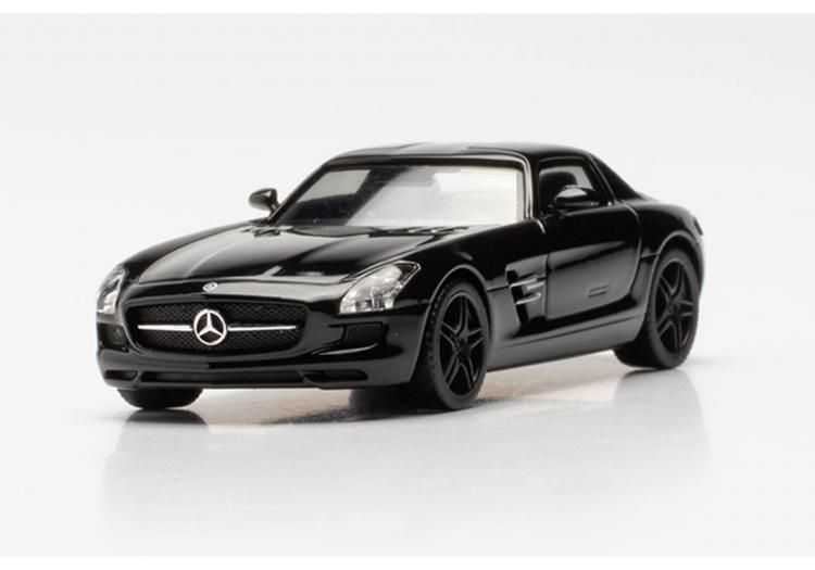 COUPE MERCEDES BENZ SLS AMG PORTE PAPILLON NOIR INTERIEUR ET ROUES NOIRES