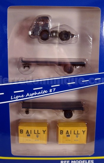 Panhard Movic STA - 2 remorques Plateau  2 containers BAILLY