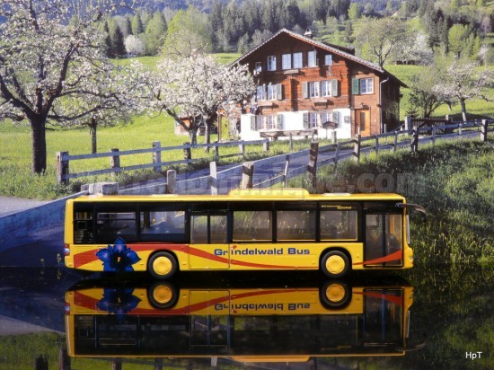 COFFRET 2 BUS PTT GRINDELWALD SUISSE SERIE LIMITEE
