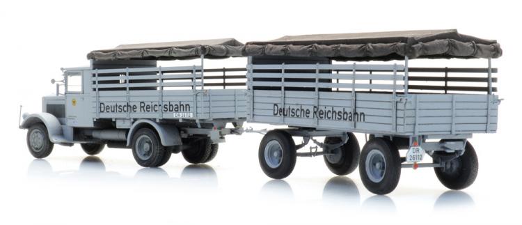 REMORQUE A BACHE DEUTSCHE REICHSBAHN