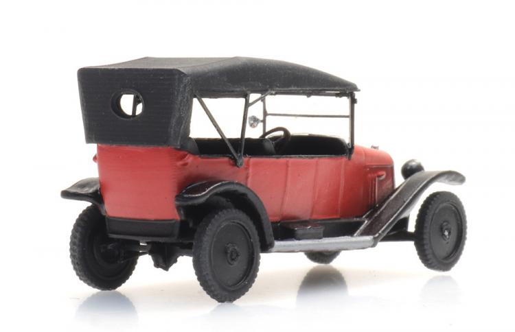CITROEN TYPE A ROUGE CAPOTE FERME NOIRE