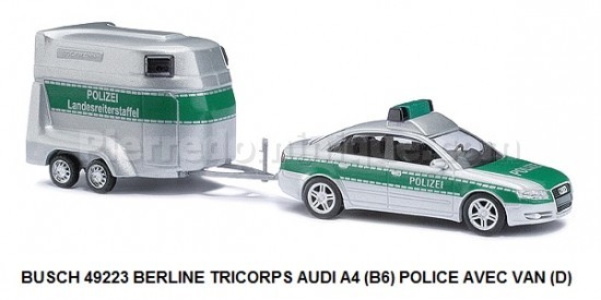 BERLINE TRICORPS AUDI A4 (B6) "POLICE" AVEC VAN (D)
