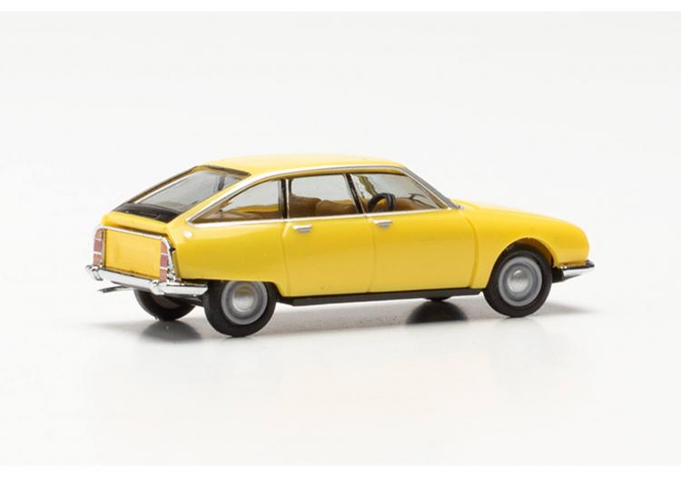 BERLINE CITROEN GS DE 1977 JAUNE PRIMROSE INTERIEUR MARRON