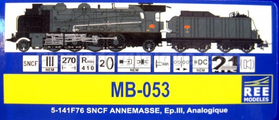 LOCOMOTIVE VAPEUR 5-141 F 76 SUD-EST Ep.III ANNEMASSE ANALOGIQUE