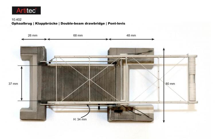 KIT PONT LEVIS 142mm x 80mm