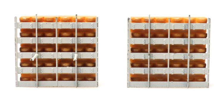 2 LOT DE CAGETTE A FROMAGES 25 x 10 x 24 mm (2x)