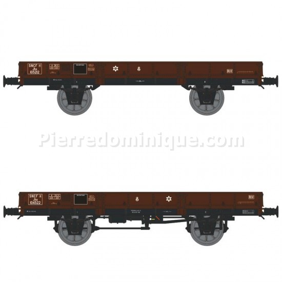 COFFRET 2 WAGONS PLATS OCEM 29