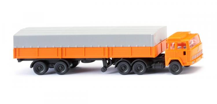 SEMI-REMORQUE PLATEAU (MAGIRUS) - ORANGE