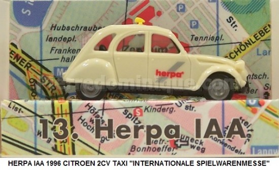 CITROEN 2CV TAXI \'\'INTERNATIONALE SPIELWARENMESSE\'\' 1996