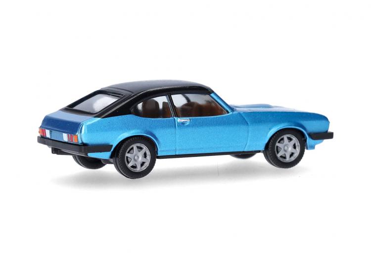 COUPE FORD CAPRI MKII 1974-78 BLEU MIAMI METALLISE TOIT VINYL NOIR