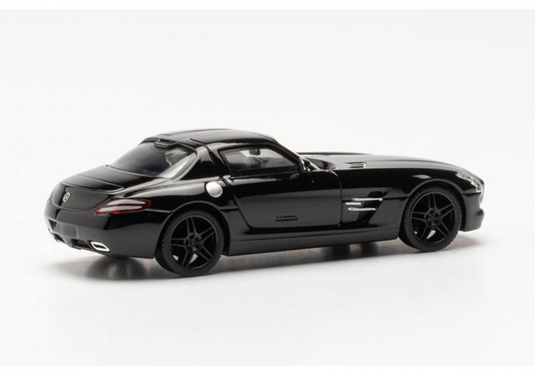 COUPE MERCEDES BENZ SLS AMG PORTE PAPILLON NOIR INTERIEUR ET ROUES NOIRES