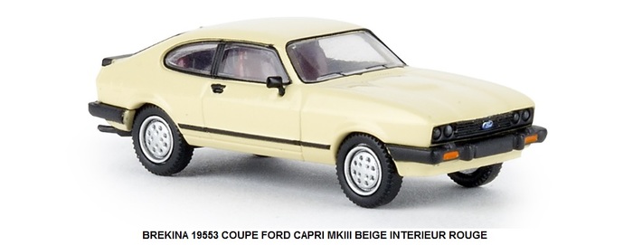 COUPE FORD CAPRI MKIII BEIGE INTERIEUR ROUGE
