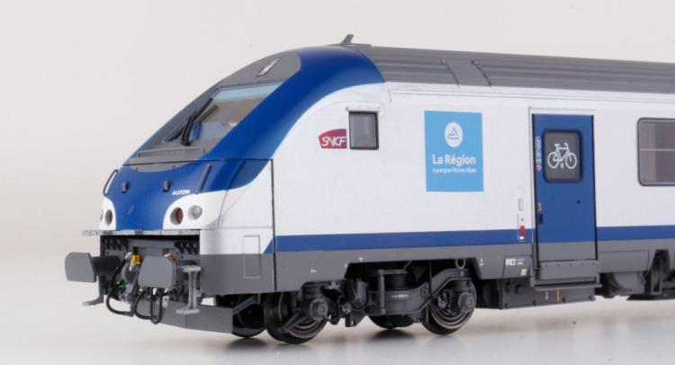 *PROMOS* - COFFRET VOITURE PILOTE VTU B5uxh TER AURA SNCF - 3 ELEMENTS AC 3 RAILS