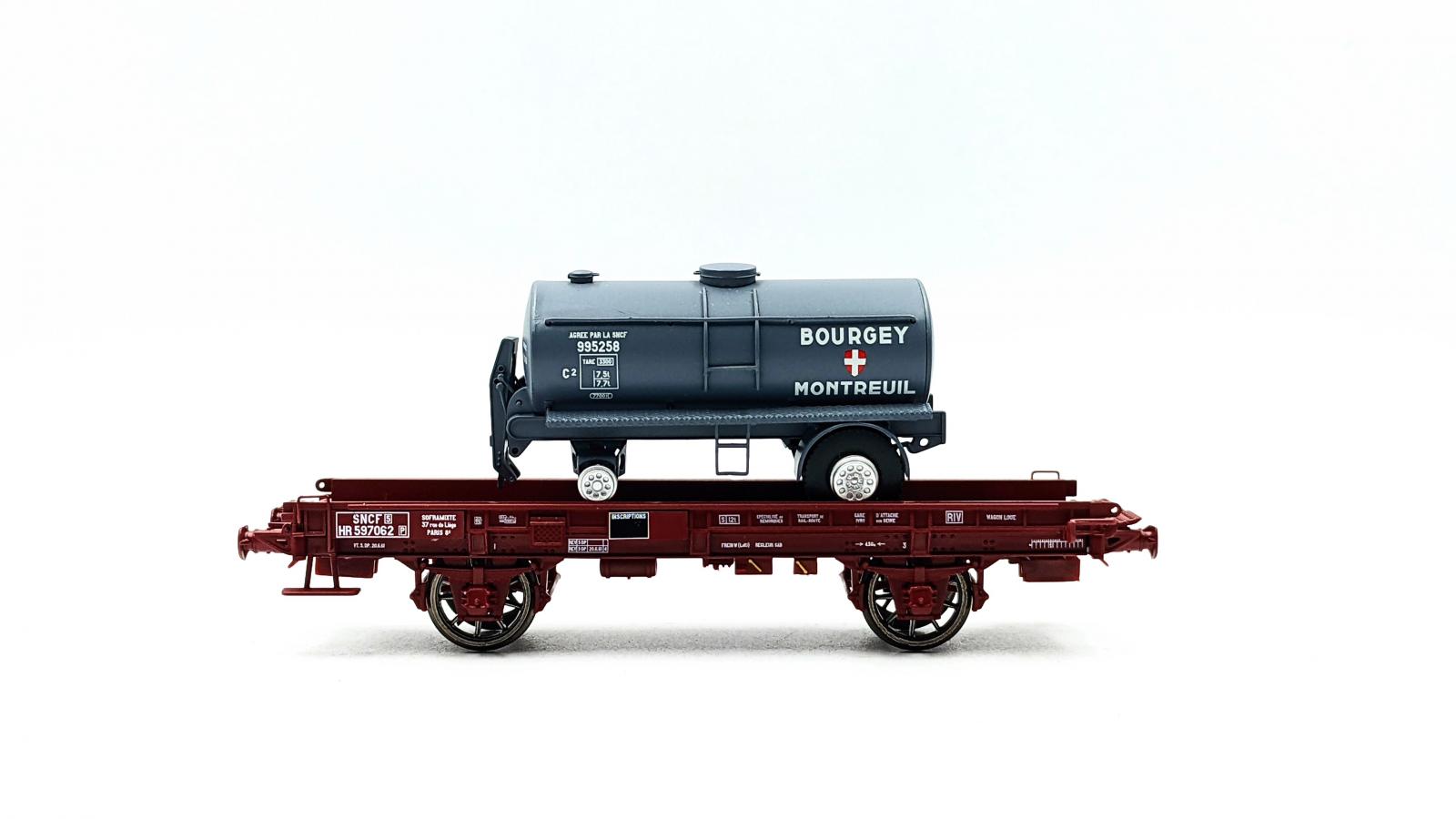 Wagon citerne UFR mono-porteur de citerne à vin SNCF REE-WB-151 HO DC - Collection