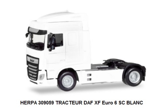 TRACTEUR DAF XF Euro 6 SC BLANC