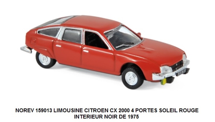 LIMOUSINE CITROEN CX 2000 4 PORTES SOLEIL ROUGE INTERIEUR NOIR DE 1975