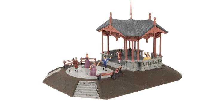 MAQUETTE PAVILLON DE MUSIQUE AVEC PERSONNAGES DANSANTS