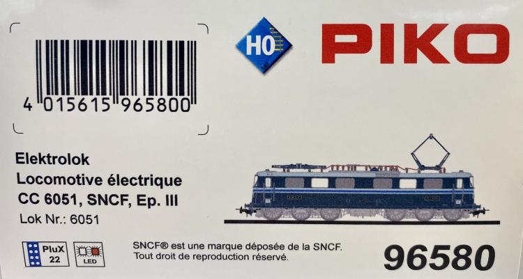 LOCOMOTIVE ELECTRIQUE CC6051 GRAND MERE SNCF
