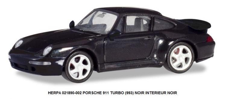 PORSCHE 911 TURBO (993) NOIR INTERIEUR NOIR