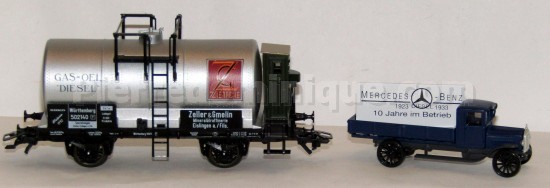 *PROMOS* - WAGON MUSEUM 1992 CITERNE  ''Zeller  Gmelin Gas-Oel Diesel'' CAMION MB