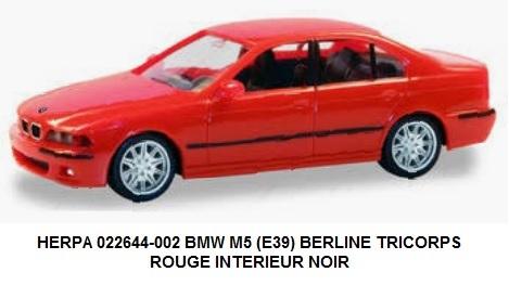 *PROMOS* - BMW M5 (E39) BERLINE TRICORPS ROUGE INTERIEUR NOIR