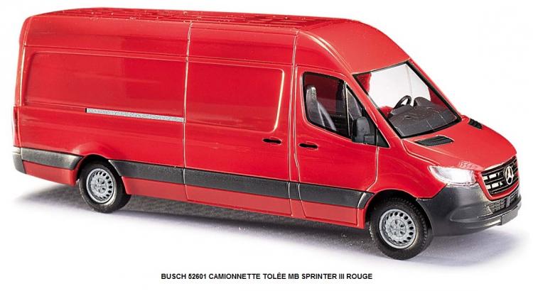 CAMIONNETTE TOLÉE MB SPRINTER III ROUGE