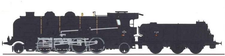 LOCOMOTIVE A VAPEUR 6-141 E 458 VEYNES SNCF - DIGITAL SOUND