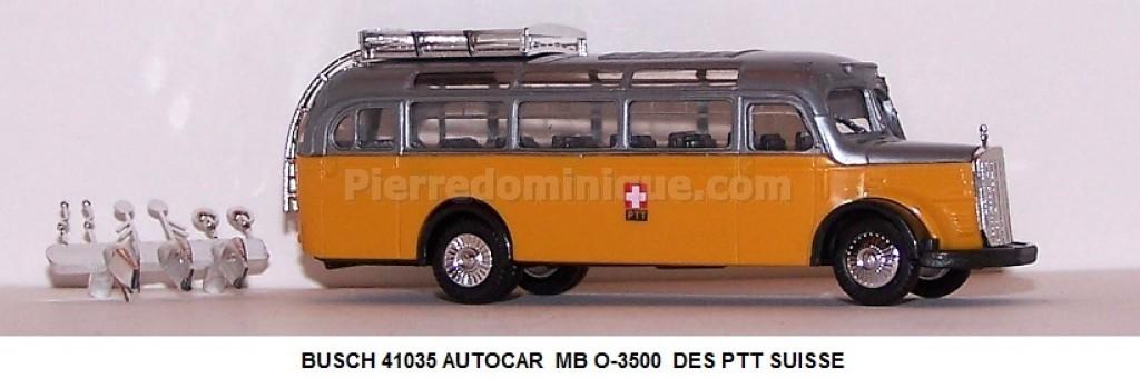 Autocar Mercedes-Benz PTT Suisse – Tekno 1/43 – Métal – 1970 – Occasion